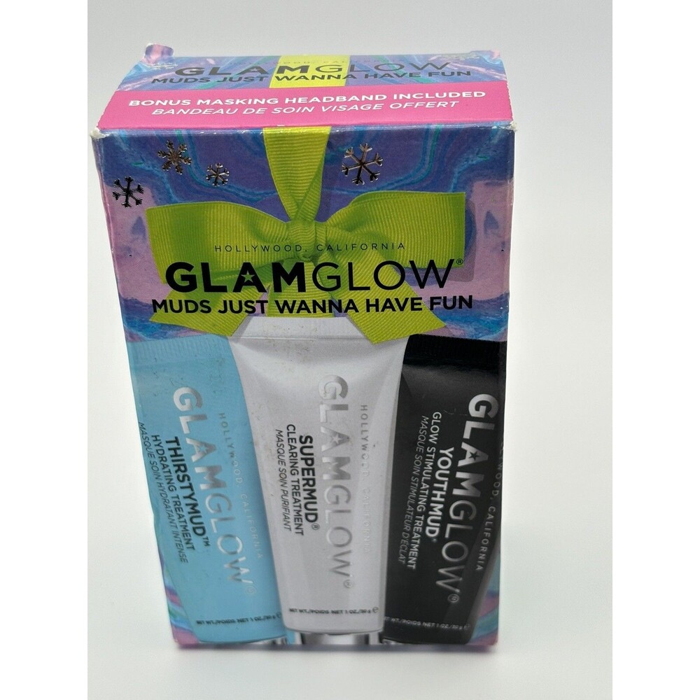 GLAMGLOW Muds Just Wanna Have Fun Set - Super mud, Thirsty Mud, And Youthmud